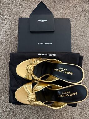 Saint Laurent Black Shoe Box with White Labels